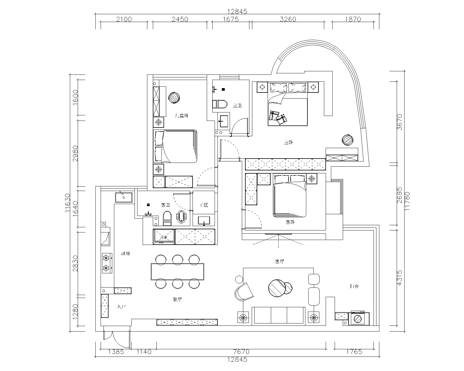 三葉石新作 | 華泰壹品125㎡，簡約純粹的美